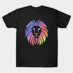 Rainbow Lion Pride Black Big Logo T-Shirt